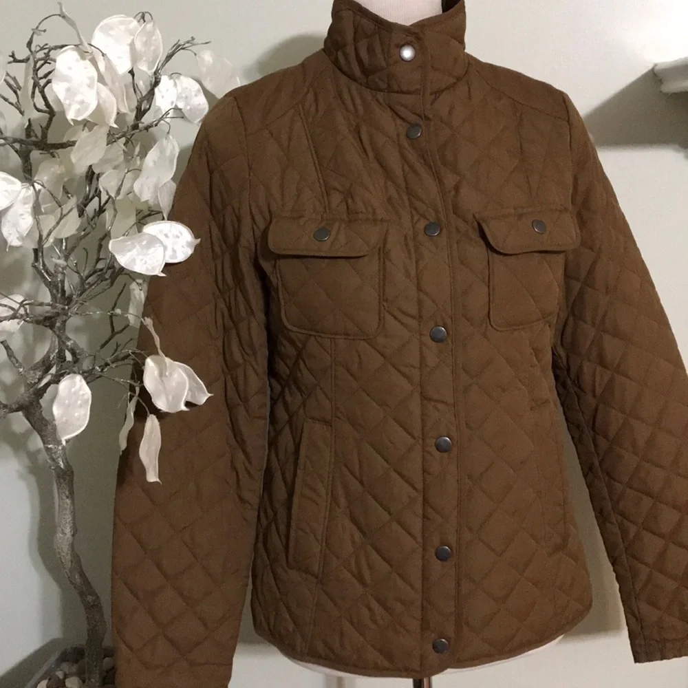 Brown quilted jacket - Picture 1 of 4